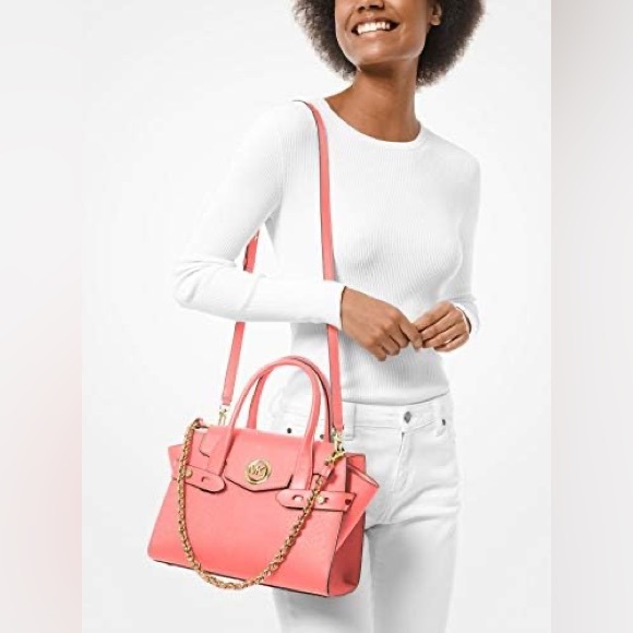 MICHAEL KORS CARMEN MEDIUM FLAP SATCHEL HANDBAG CROSSBODY - Picture 3 of 13